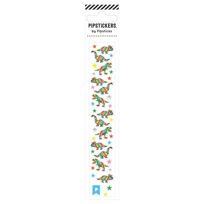 レインボー恐竜 ミニステッカーセット