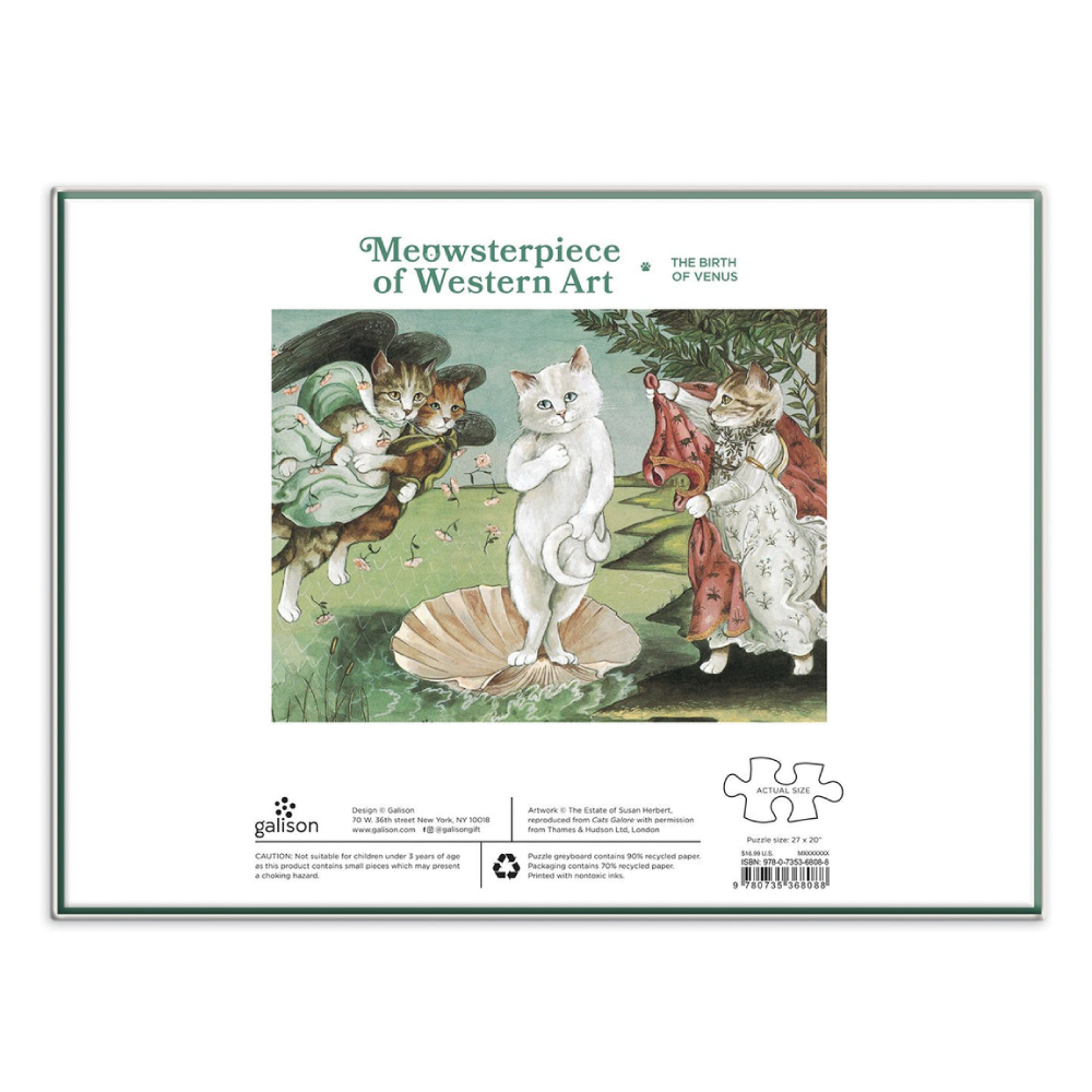 ニャースターピース 西洋美術の名作「ヴィーニャスの誕生」