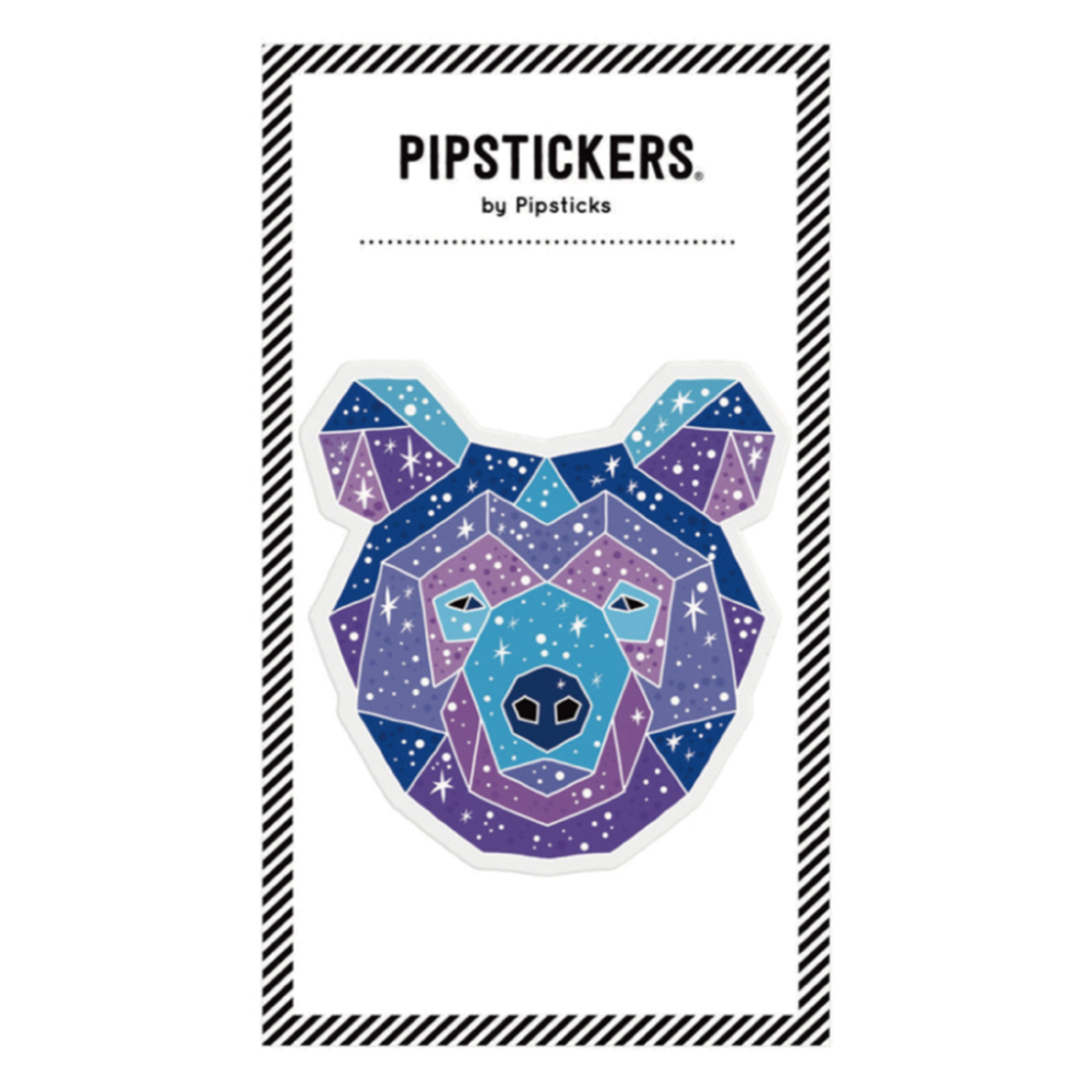 大きなふわふわのクマ 星座ステッカー