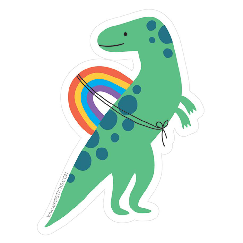 レインボー恐竜ステッカー