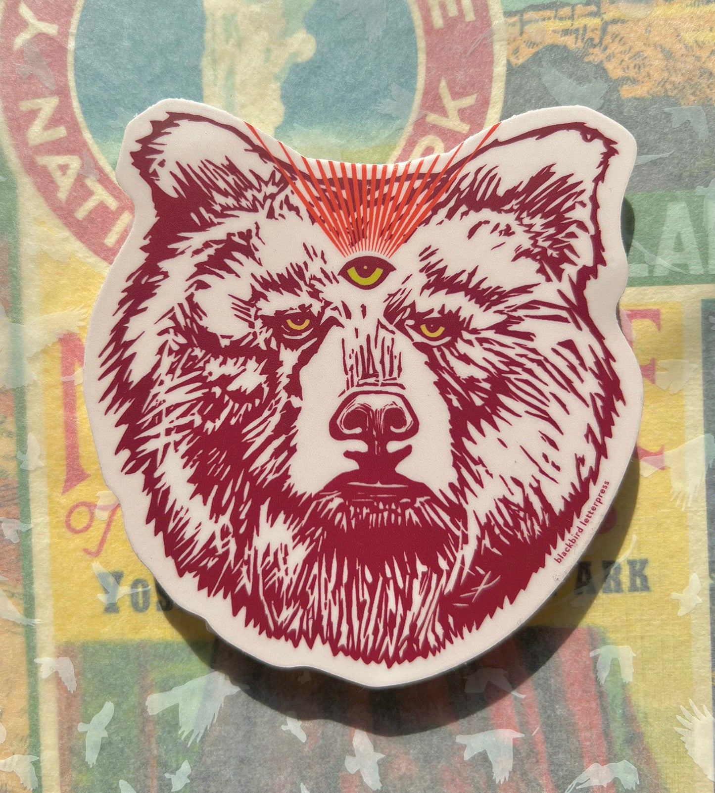 Bear Head Sticker