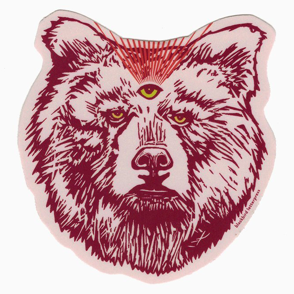 Bear Head Sticker