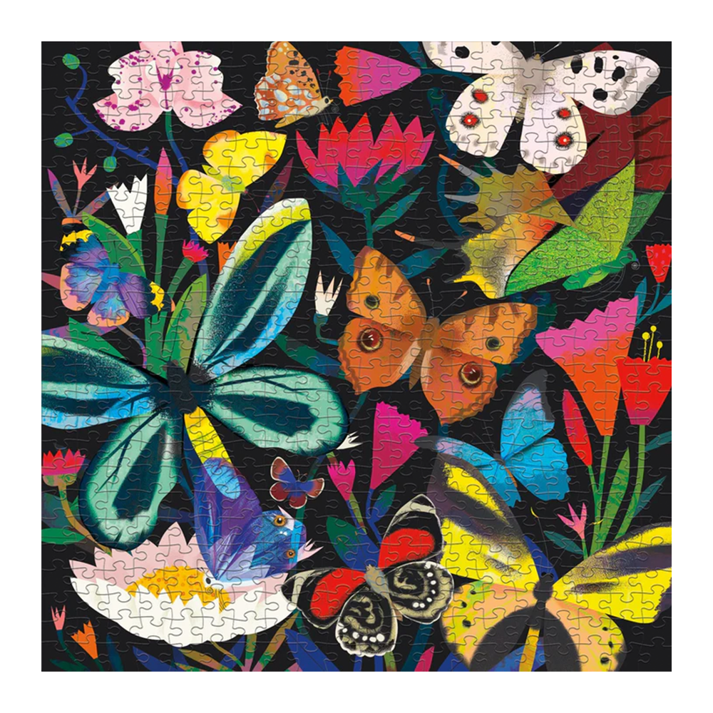 蝶のイルミネーション 500ピース 暗闇で光るファミリーパズル