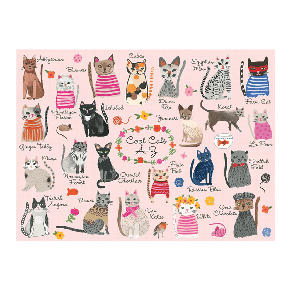 Cool Cats A-Z 1000 Piece Family Puzzle