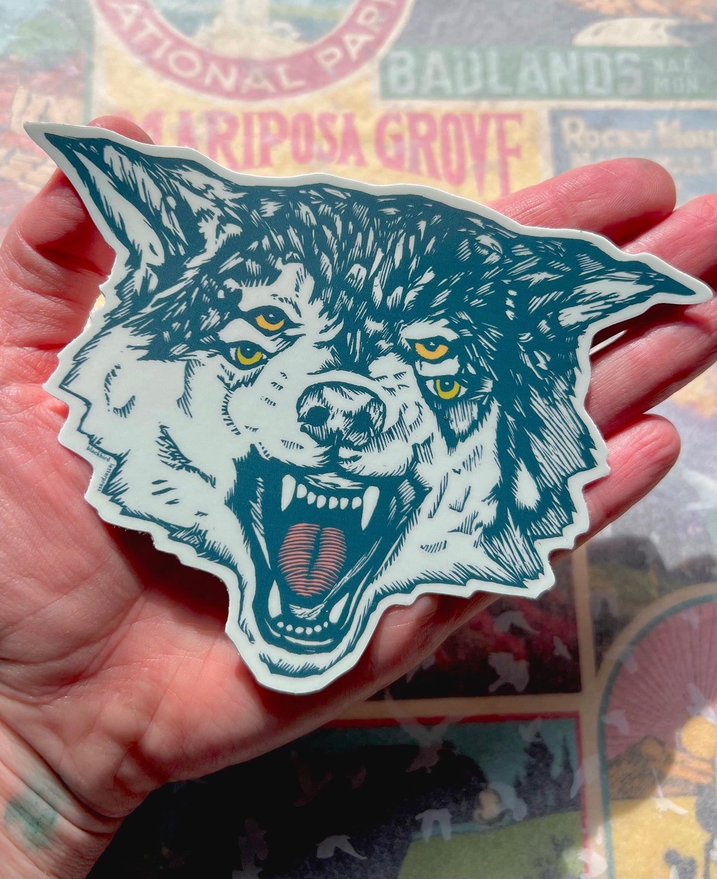 Blackbird Letterpress オオカミヘッド ステッカー