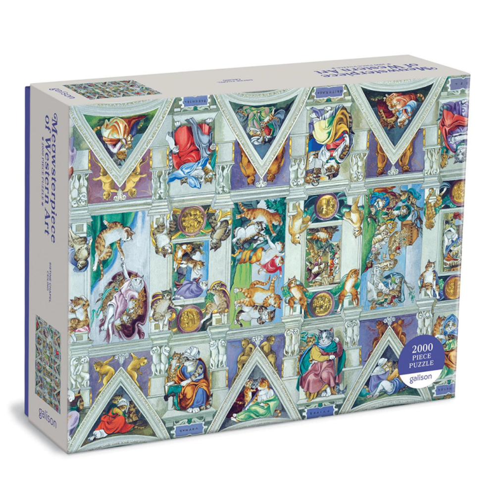 Sistine Chapel Ceiling Meowsterpiece of Western Art 2000 Piece Puzzle