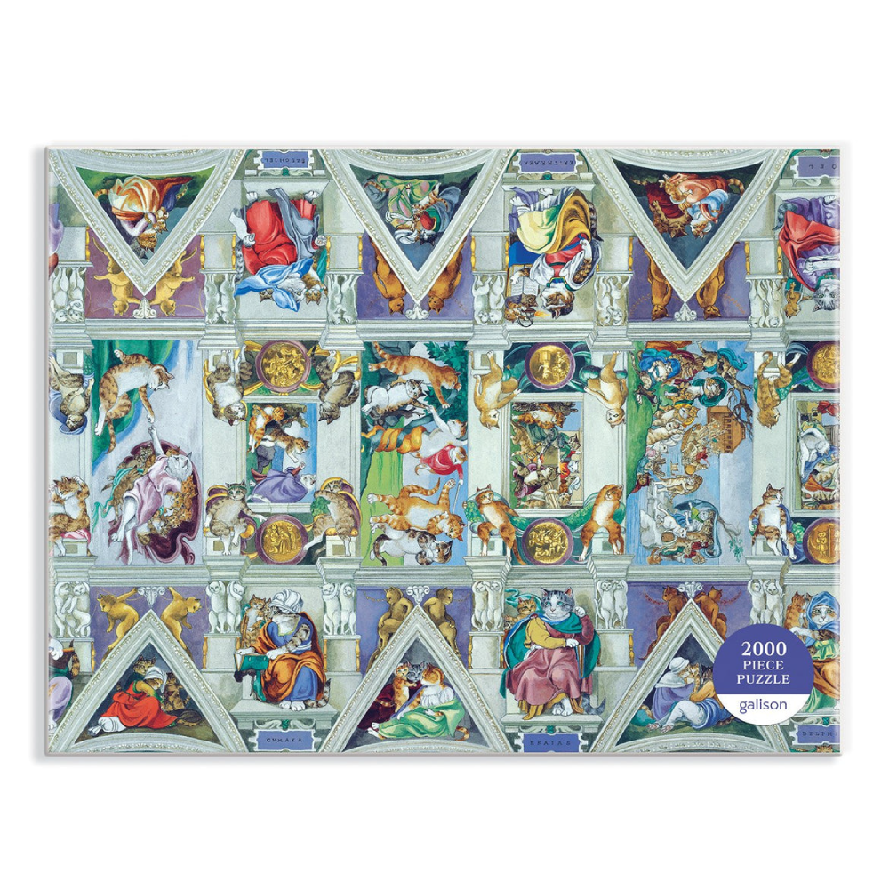 Sistine Chapel Ceiling Meowsterpiece of Western Art 2000 Piece Puzzle