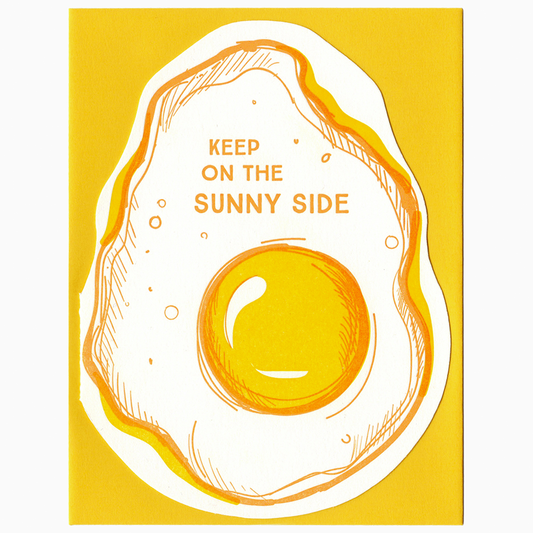 Blackbird Letterpress "KEEP ON THE SUNNY SIDE" メッセージカード