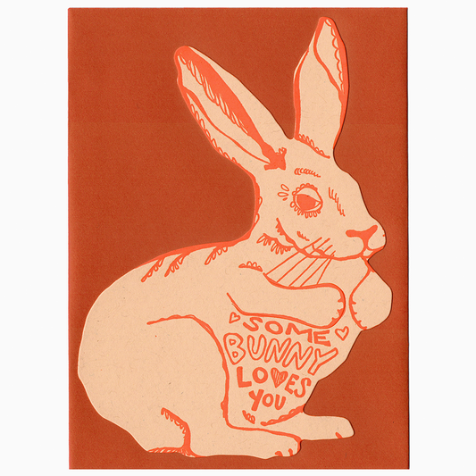 Blackbird Letterpress "SOME BUNNY LOVE_S YOU" ウサギ メッセージカード
